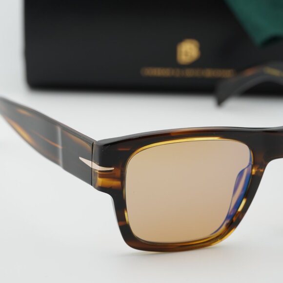 David Beckham DB 7000/S BOLD 0KVI Z0 Square Sunglasses - Brown/Blue Multilayer - Picture 7 of 11
